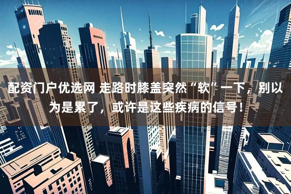 配资门户优选网 走路时膝盖突然“软”一下，别以为是累了，或许是这些疾病的信号！